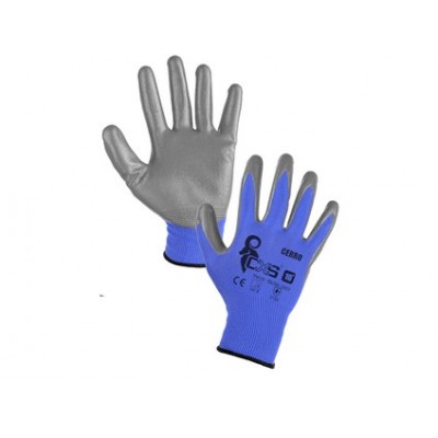 Polomáčané rukavice CXS CERRO, modro-šedé